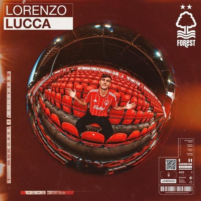 B体育官方-官方：诺丁汉森林租借那不勒斯前锋卢卡，含选择买断条款